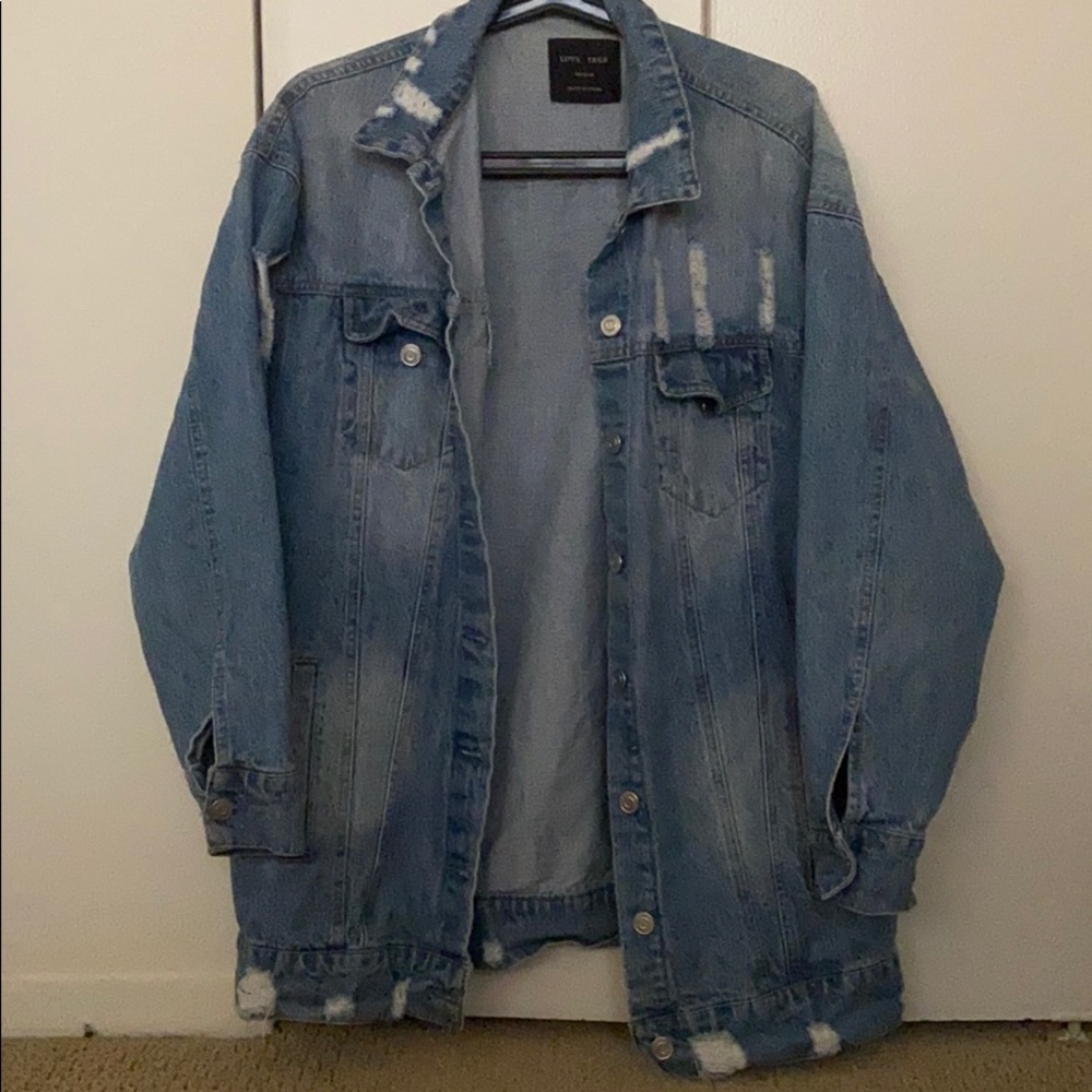 barely worn boyfriend jean jacket